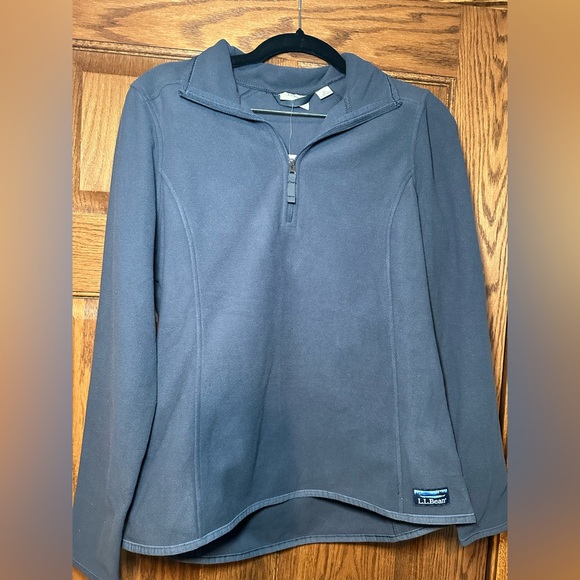LL Bean Soft brushed fitness fleece pullover, quarter zip - Picture 3 of 5
